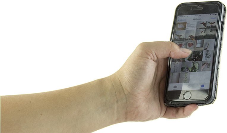 Holding A Mobile Phone - Mobile Phone (1000x1000), Png Download