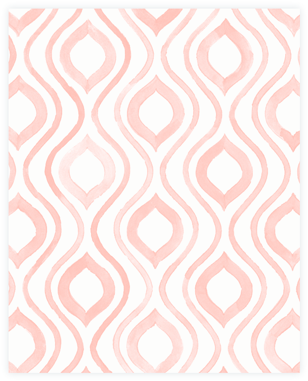 Night Waves Watercolor Print - Pattern (720x864), Png Download