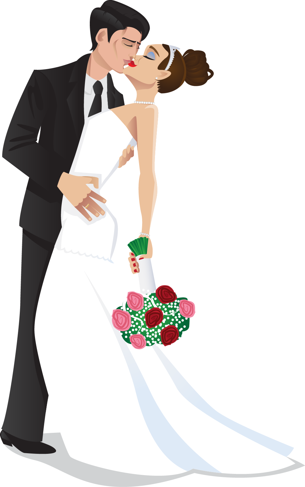 Wedding Clipart Bride And Groom Png - Bride And Groom Png (1002x1600), Png Download