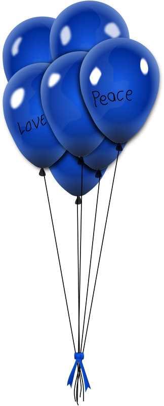 Free Balionai, Balloons, - Png Blue And White Balloons (324x800), Png Download