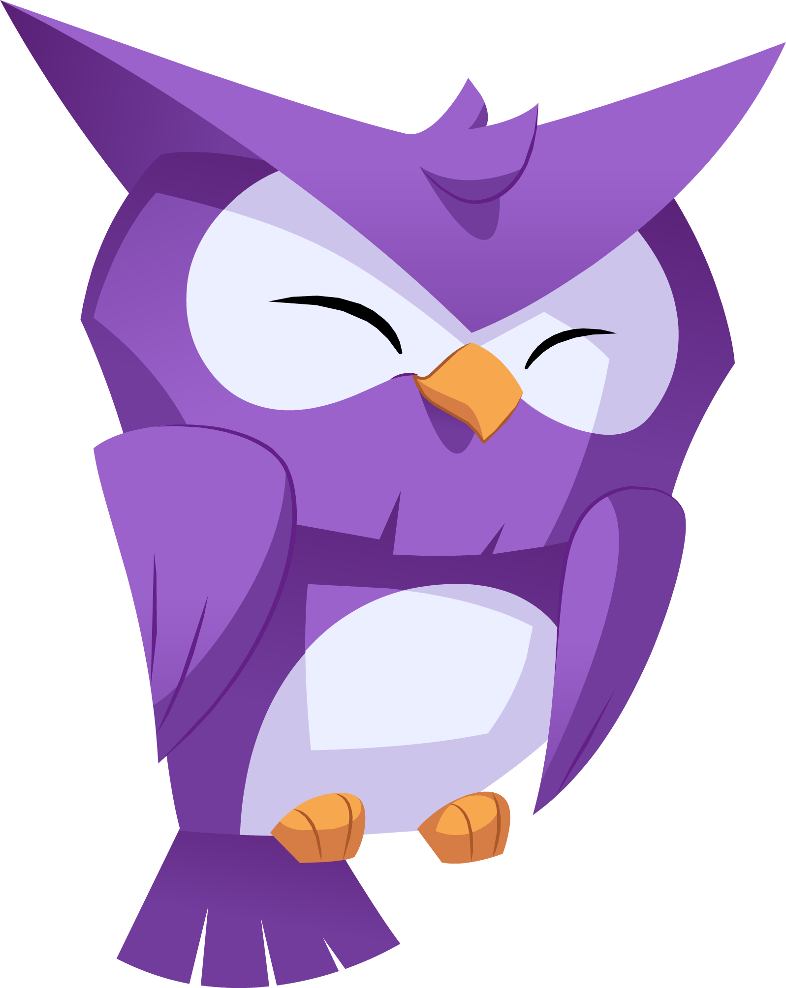 Purple Owl - Animal Jam Animal Png (1597x2009), Png Download