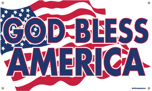 God Bless America Flag Banner - God Bless America Png (600x600), Png Download