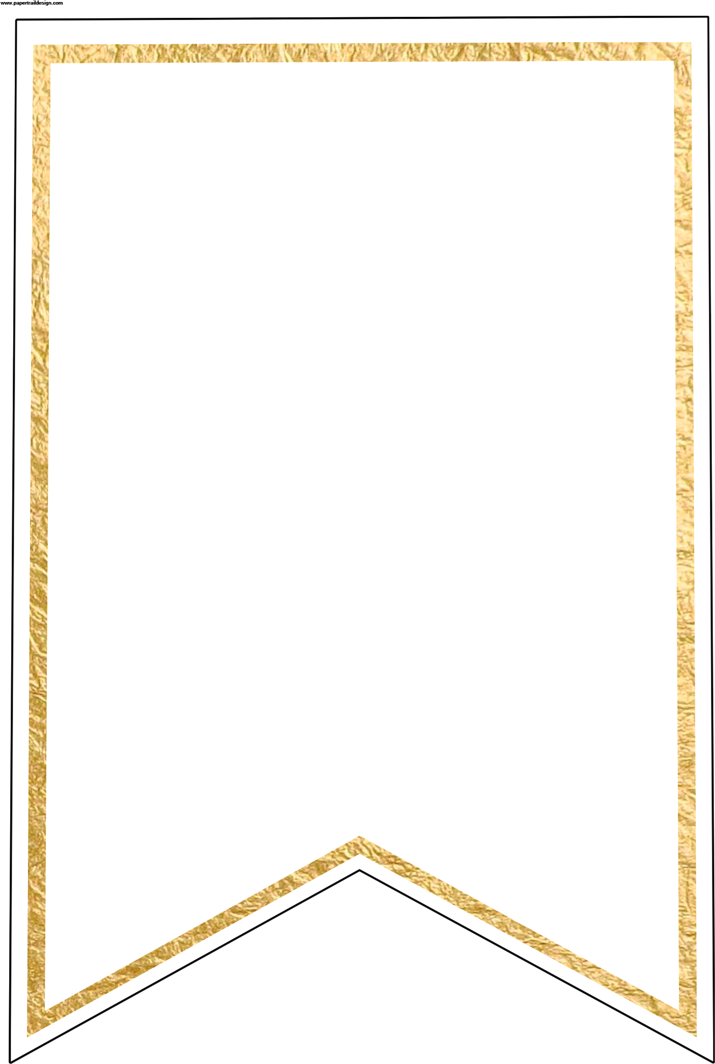 Gold Pennant Banner Blank Template Flag Banner Template 