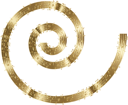 Remix Gold 01504 Typeface Musical Theatre - Spiral (416x340), Png Download