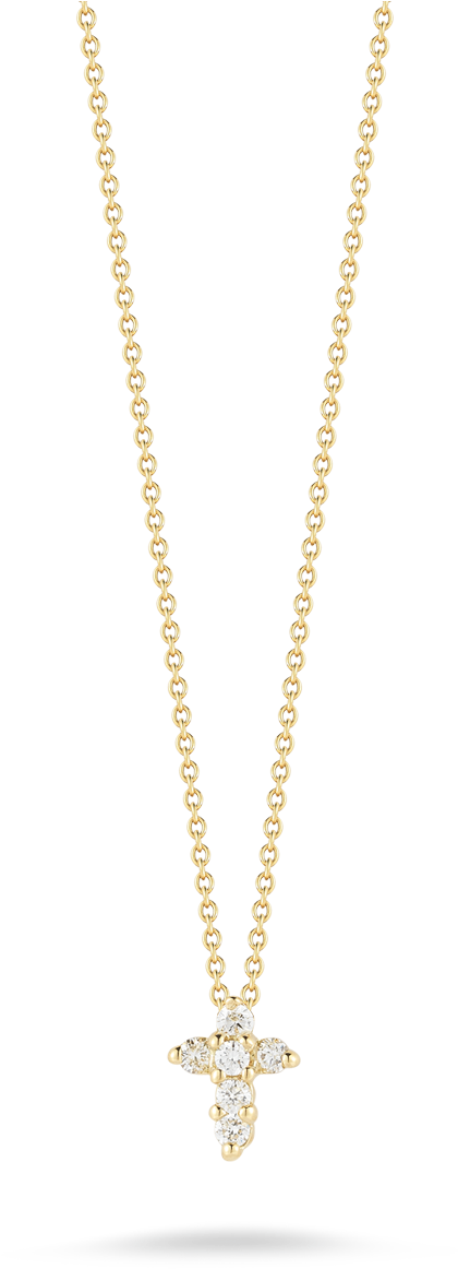 Baby Cross Pendant With Diamonds - Collane Con Ancora Da Uomo (600x600), Png Download