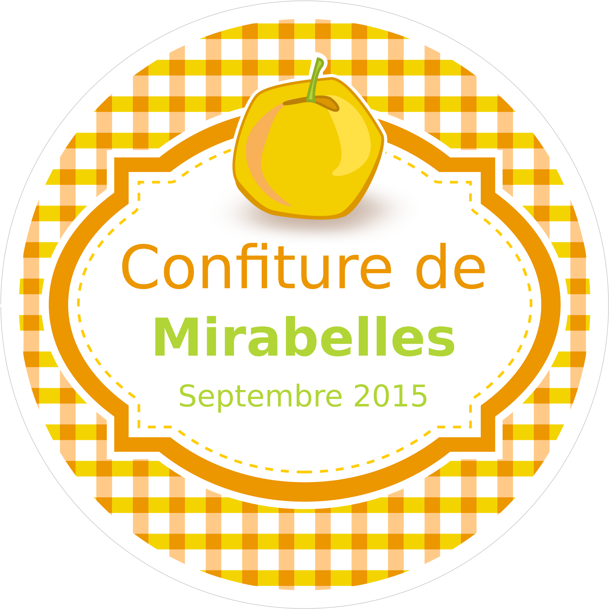 This Free Icons Png Design Of Mirabelle Plum Jam Label (2400x2400), Png Download