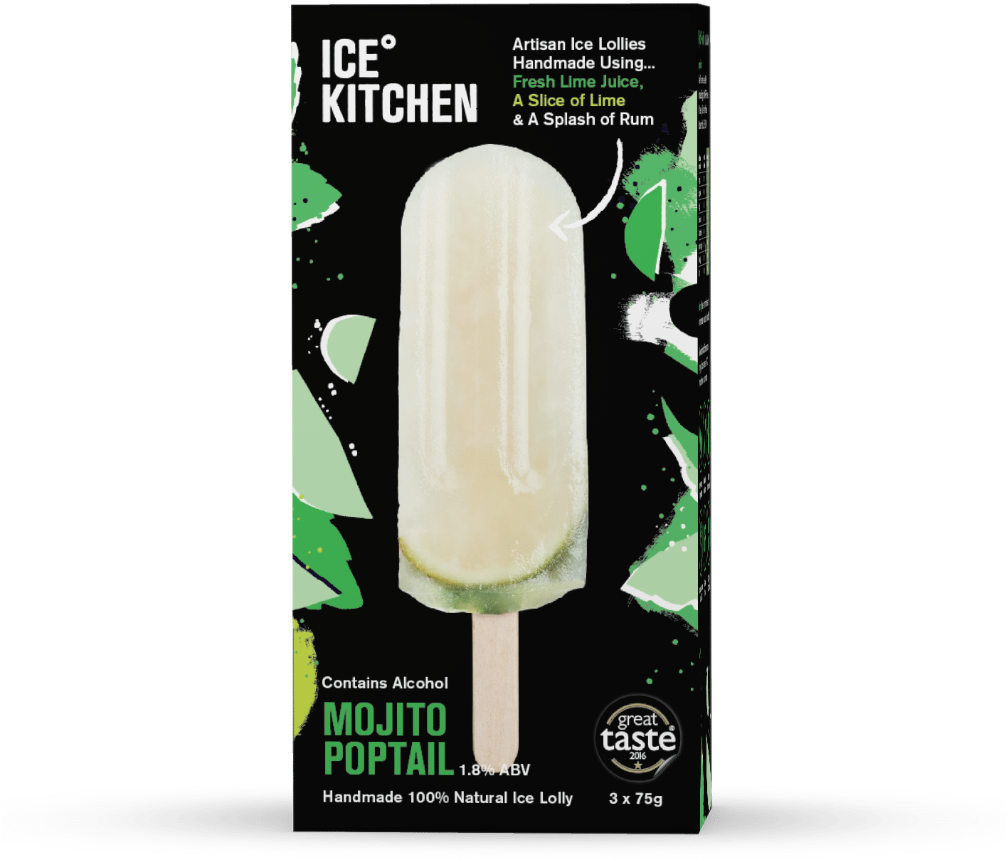Mojito Poptail - Icelolly.com (1413x1412), Png Download