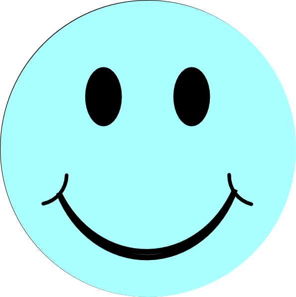 Blue Smiley Face Svg Clip Arts 594 X 595 Px (594x595), Png Download