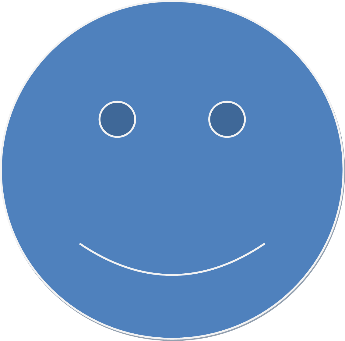 Blue Smiley Face - E-authentication (1133x1119), Png Download