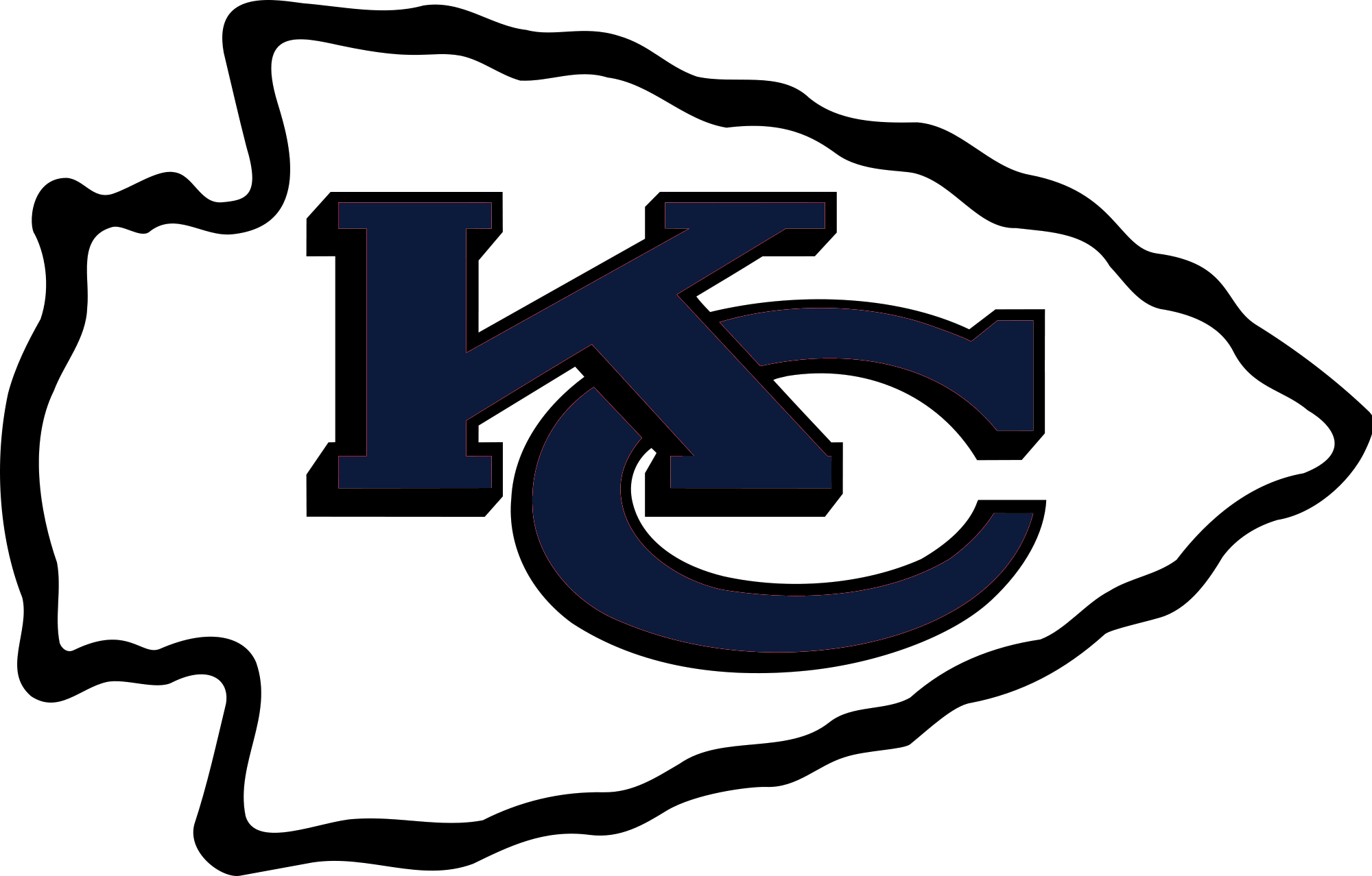 Cowboys Move To Kansas City - Kansas City Chiefs Logo Png (2000x1278), Png Download