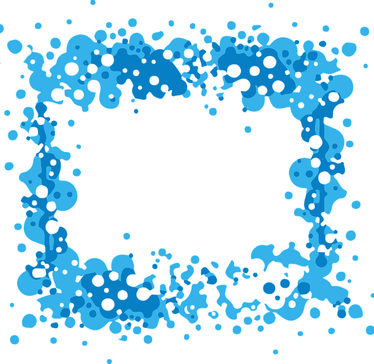 Aqua Border Frame Png Transparent - Baju Muslim Remaja Modern (740x720), Png Download