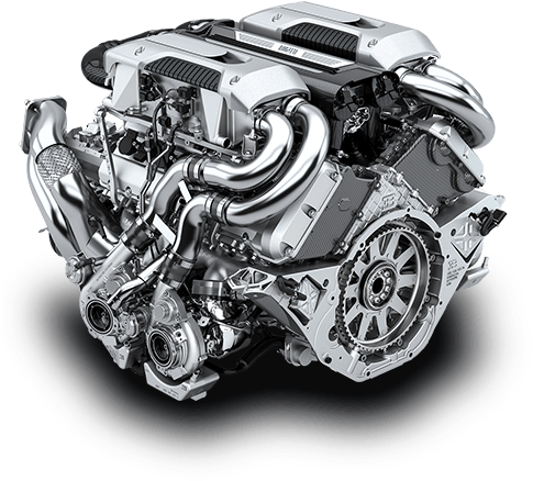 Bugatti Transparent 1500hp - 2017 Bugatti Chiron Engine (507x533), Png Download
