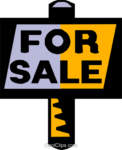 For Sale Signs Royalty Free Vector Clip Art Illustration - Real Estate (392x480), Png Download