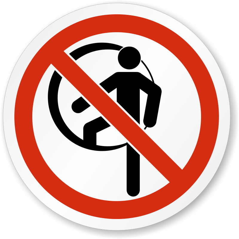 Iso Prohibition Action Label - Do Not Enter Confined Space (800x800), Png Download