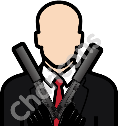 Royalty Free Download Hitman Charicon By Geekeboy On - Hitman: Agent 47 (417x517), Png Download