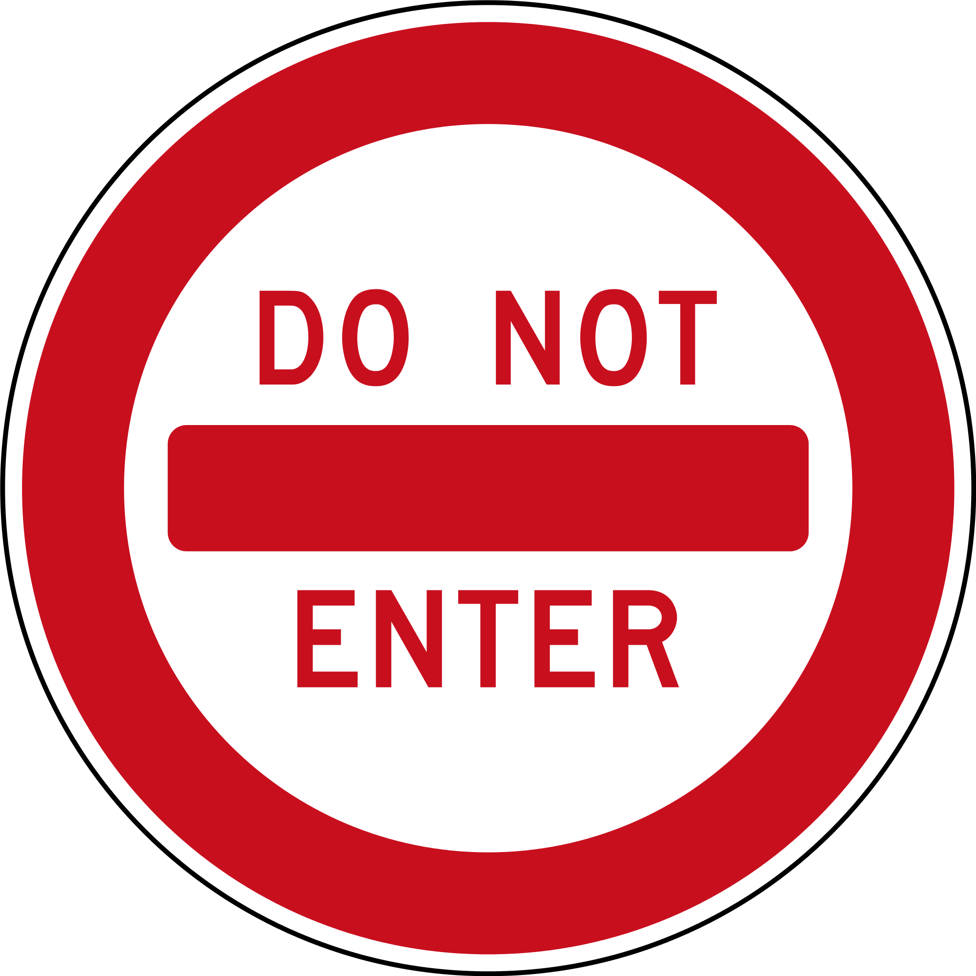 No Entry Sign Png - Italian Traffic Signs (2000x2000), Png Download