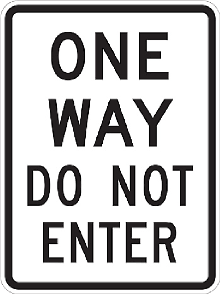One Way Do Not Enter Aluminum Reflective Sign, 24 Inch - Do Not Block Driveway Sign (600x600), Png Download
