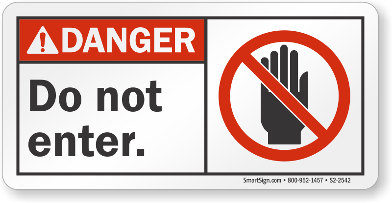 Do Not Enter Ansi Danger Sign - Smartsign By Lyle S2-0177-pl-14 Danger - Construction (800x416), Png Download