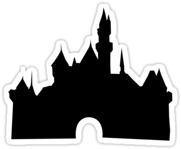 Disney Castle Silhouette Png - Disney Sleeping Beauty Castle Silhouette (375x360), Png Download