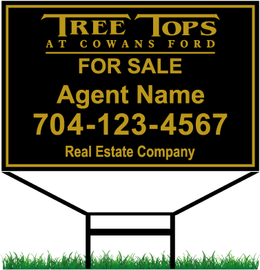 Tree Tops "for Sale" Sign - 123tv (376x450), Png Download