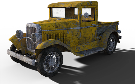 Auto, Pic-up, Oldtimer, Old, Rusted - Car (510x340), Png Download