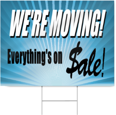 We're Moving Sale Sign - Never Trust An Atom Flask (450x450), Png Download