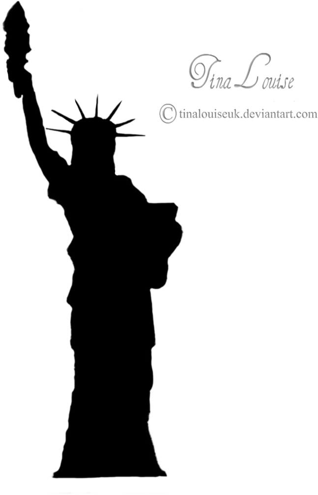 Figurine Clipart Silhouette - Statue Of Liberty (1024x1024), Png Download