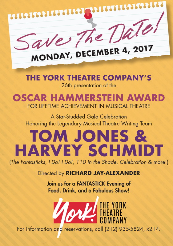 Oscar Hammerstein Award Gala 2017 Save The Date - Gerdau Ameristeel (562x800), Png Download