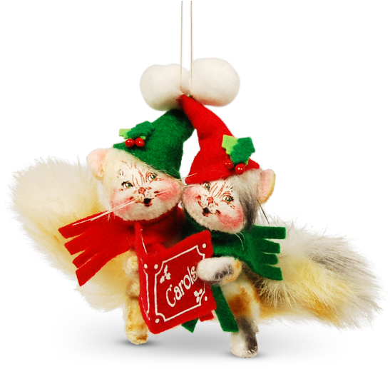 Christmas Ornaments - Annalee Caroling Kitties 3 Inch Home (600x600), Png Download