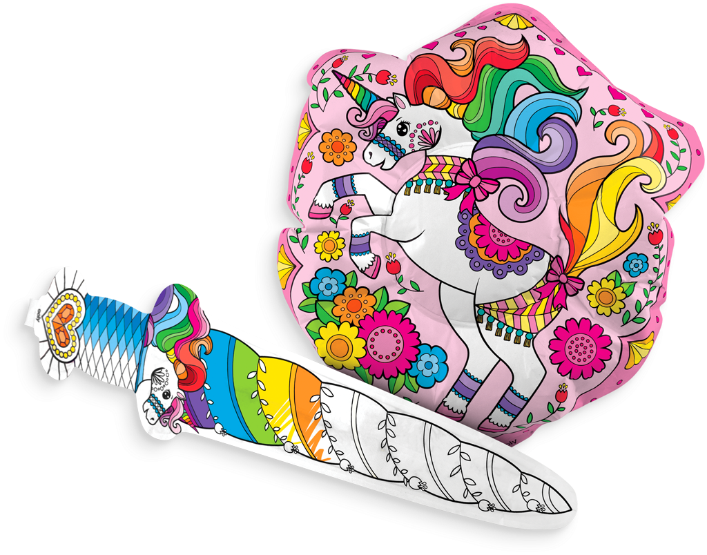 161 019 3d Colorables Unicorn Shield And Sword O1 V=1523750814 - The Party Darling | Party Supplies, Decorations And (1200x1200), Png Download