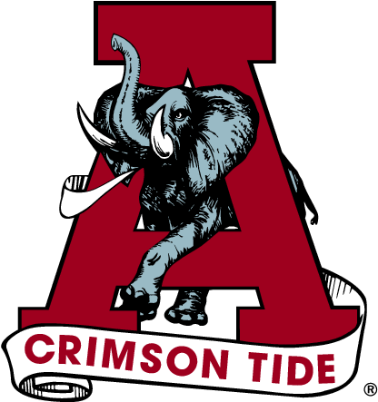 Alabama,crimson,tide - Alabama A With Elephant (435x464), Png Download
