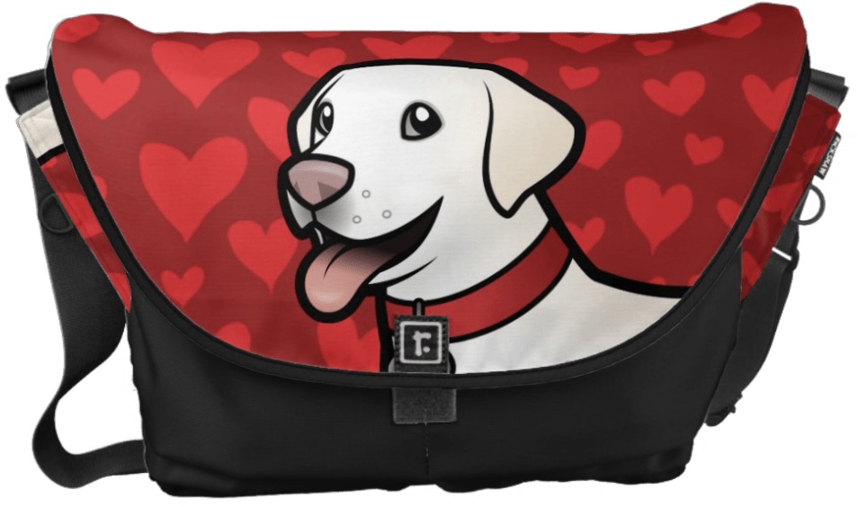 Cute Cartoon Labrador Messenger Bag - Zazzle Cartoon Thestral Und Luna-charakter-kunst Kurier (1006x1006), Png Download