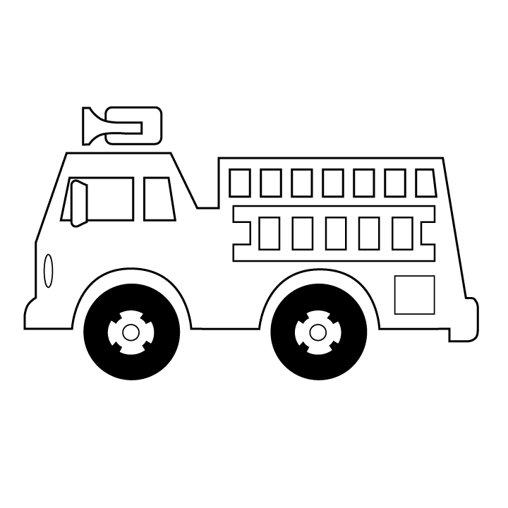 Drawing Firetruck 78 - Fire Truck Coloring Pages (720x720), Png Download