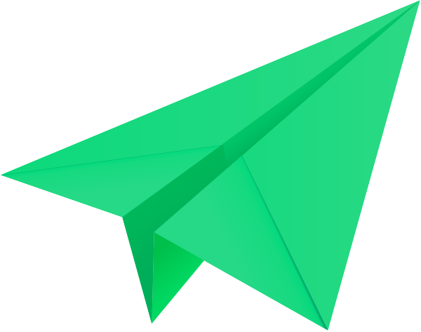 Paper Plane Green - Green Paper Plane Png (600x473), Png Download