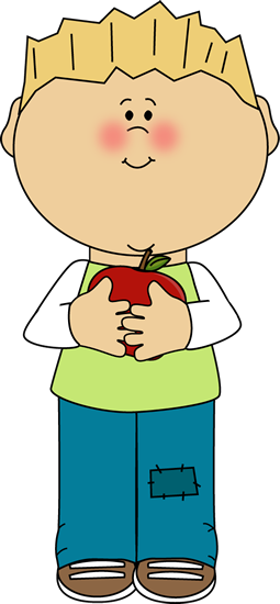 Boy Holding An Apple - Scientist Clip Art Png (255x550), Png Download