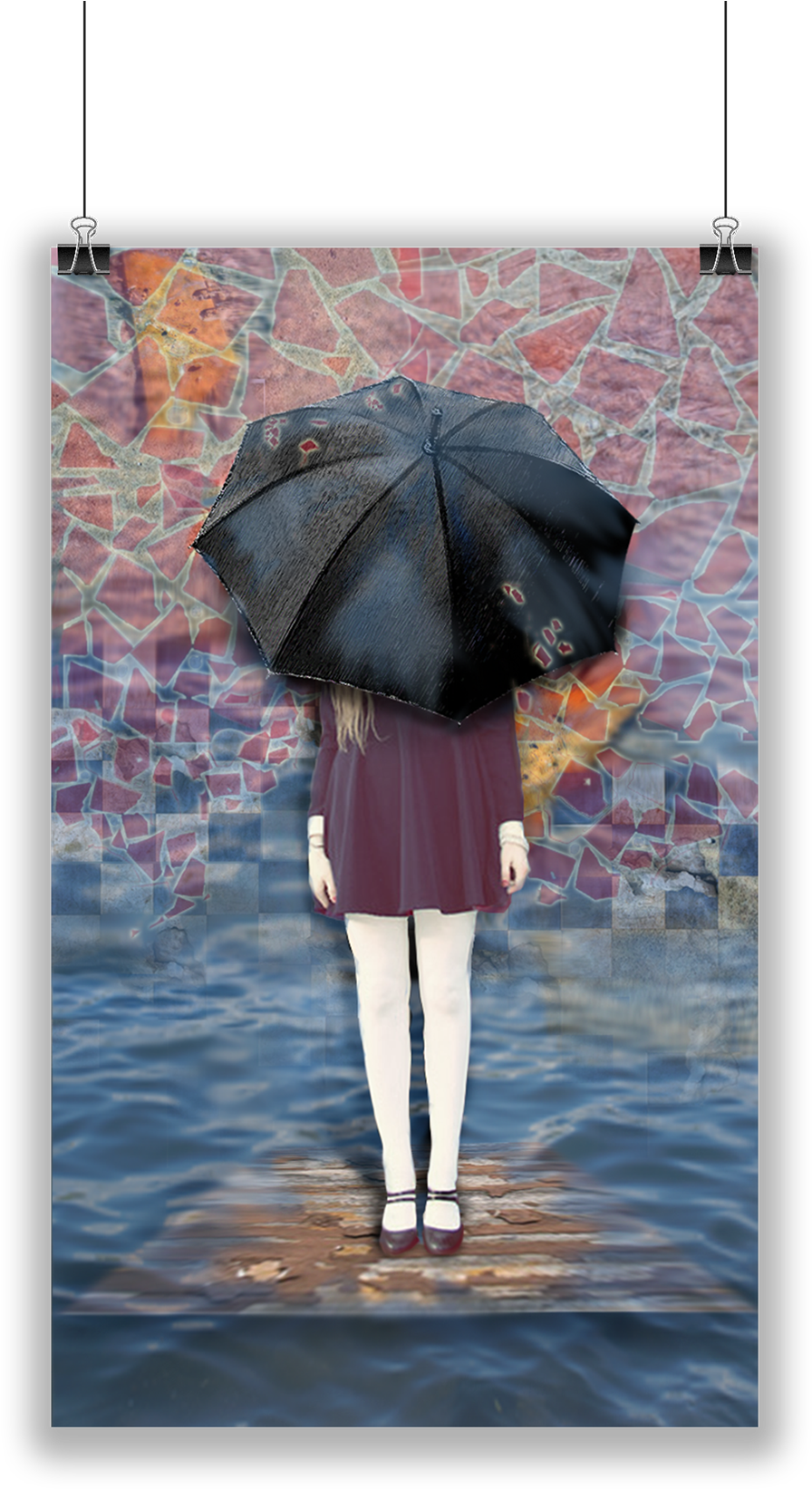 I Scanned Different Objects And Textures To Create - Girl (1400x1687), Png Download