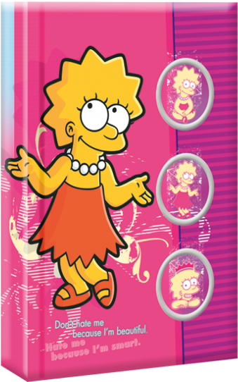 Diář Lisa Simpson - Cartoon (703x700), Png Download