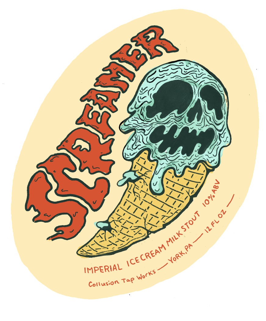 Beer Label For Collusion Tap Works - Illustration (876x1064), Png Download