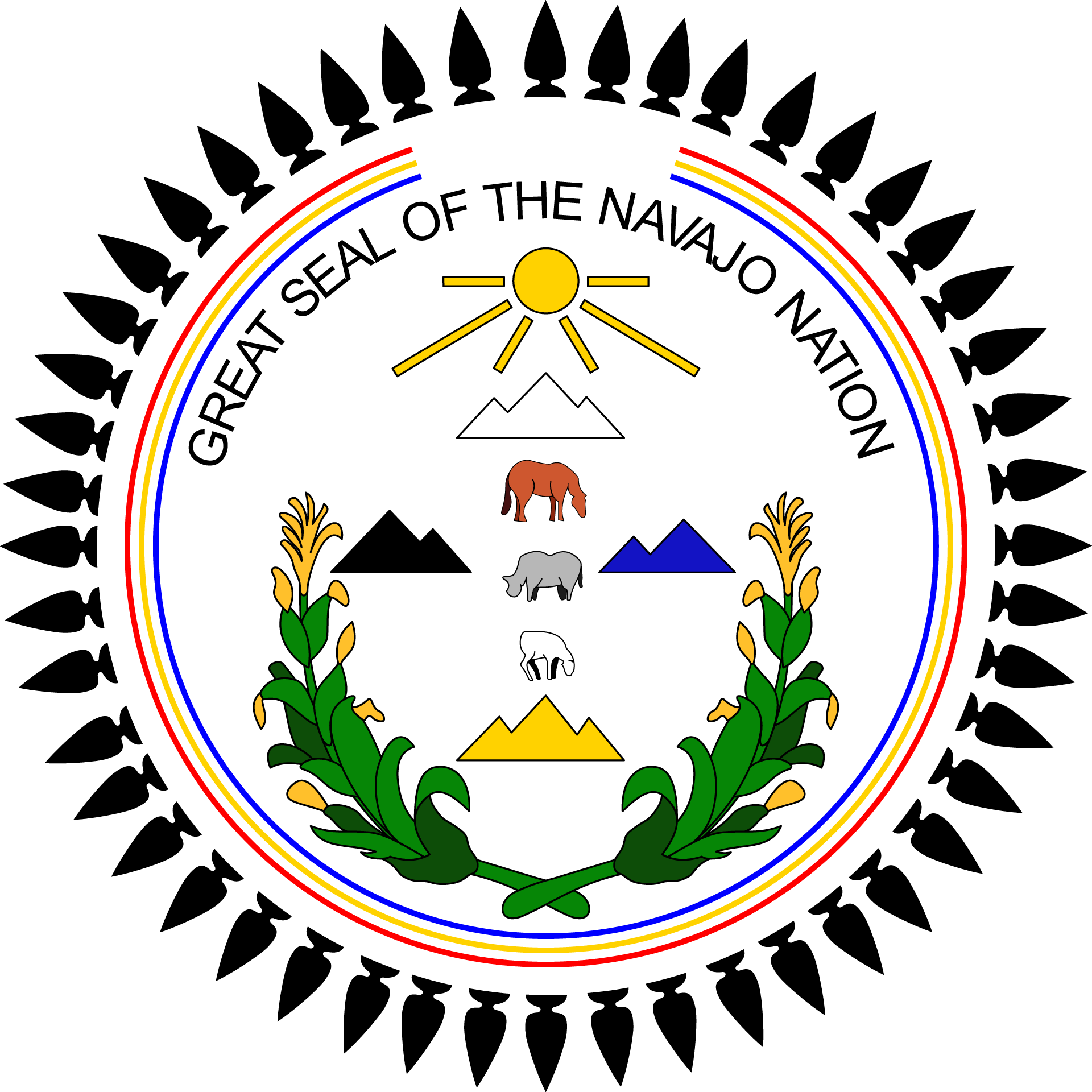 The Navajo Nation Can Now Issue Its Own Amber Alerts - Great Seal Of The Navajo Nation (1920x1920), Png Download