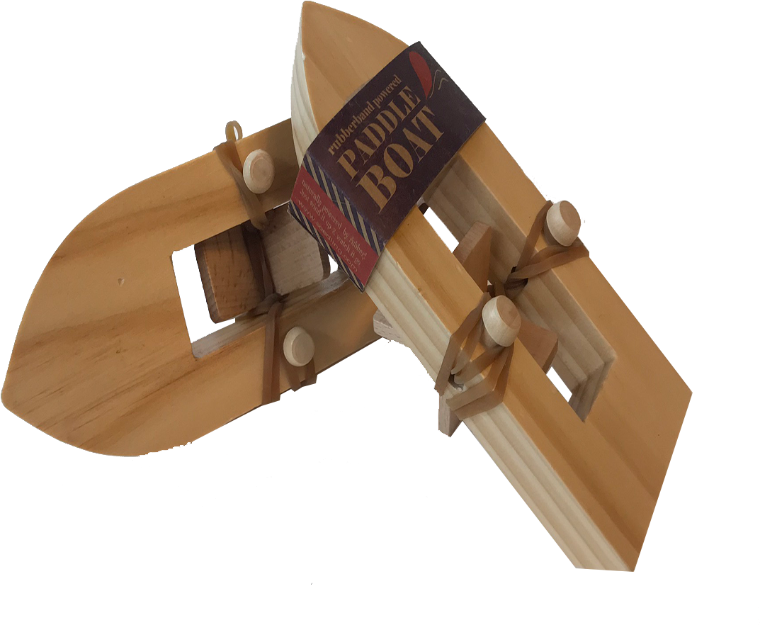 Wood Paddle Boat, Side Angle - Plywood (1280x1280), Png Download