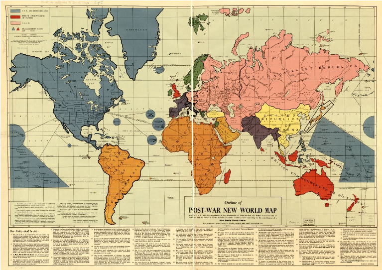 Maurice Gomberg Is The Author Of This Interesting Map - 20th Century World Map (930x600), Png Download