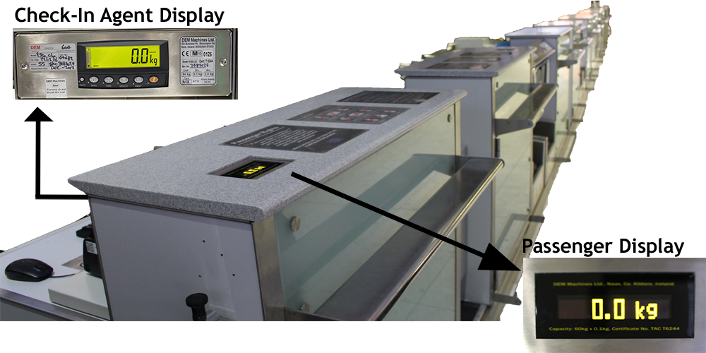 Airport Baggage Weighing System - Weighing Scale In Airport (1000x500), Png Download