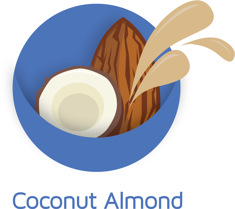 Coconut Almond Icon (982x892), Png Download