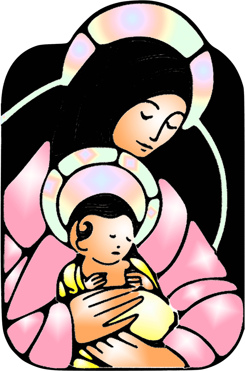 How Old Was Mary When She Gave Birth To Jesus - Mama Mary And Jesus (853x1280), Png Download