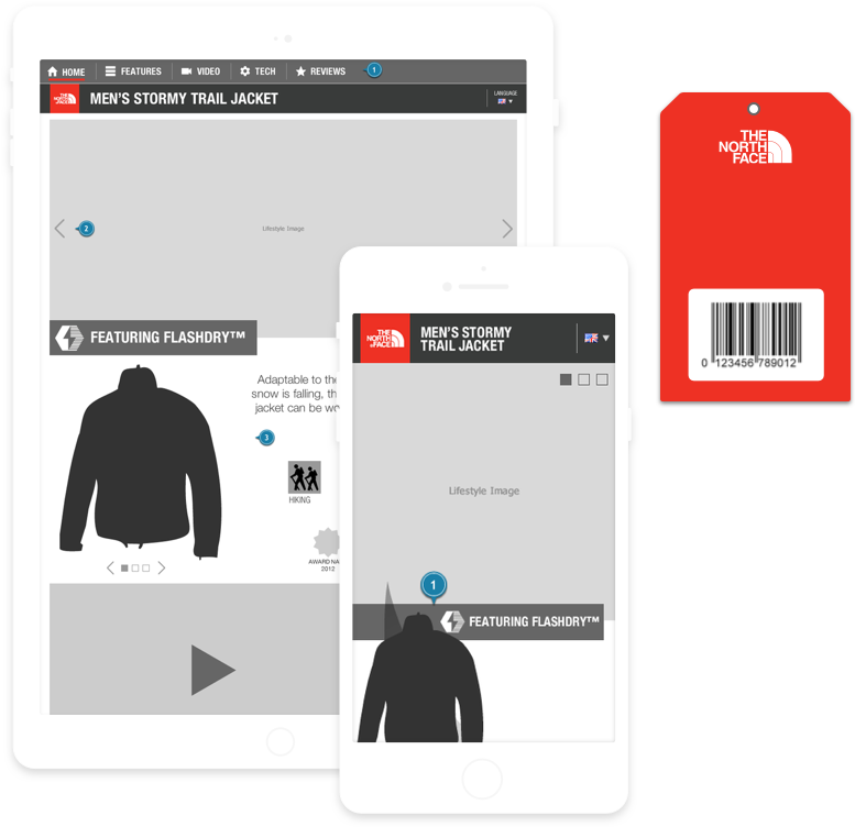 Tablet View - Main Screen - Jacket Hang Tag Design (929x836), Png Download