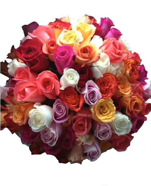 Transparent Rose Bouquet (500x667), Png Download
