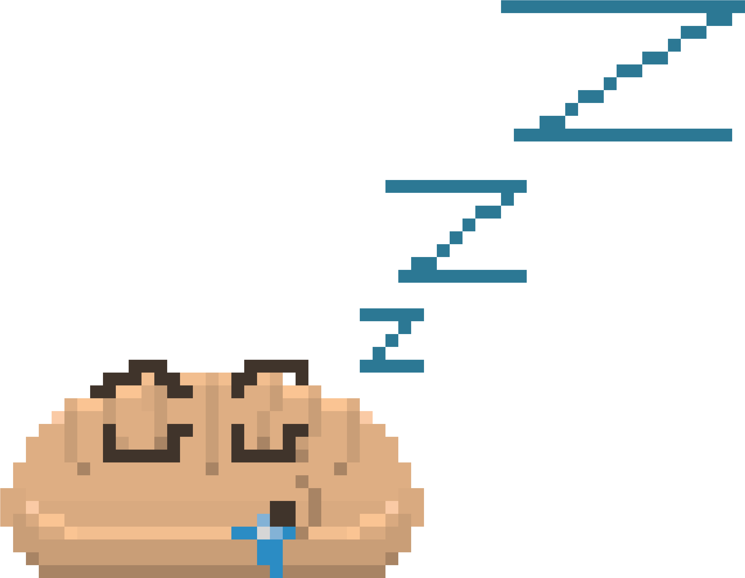 Bread Loaf Sleeping - Donut Pixel (3300x2300), Png Download