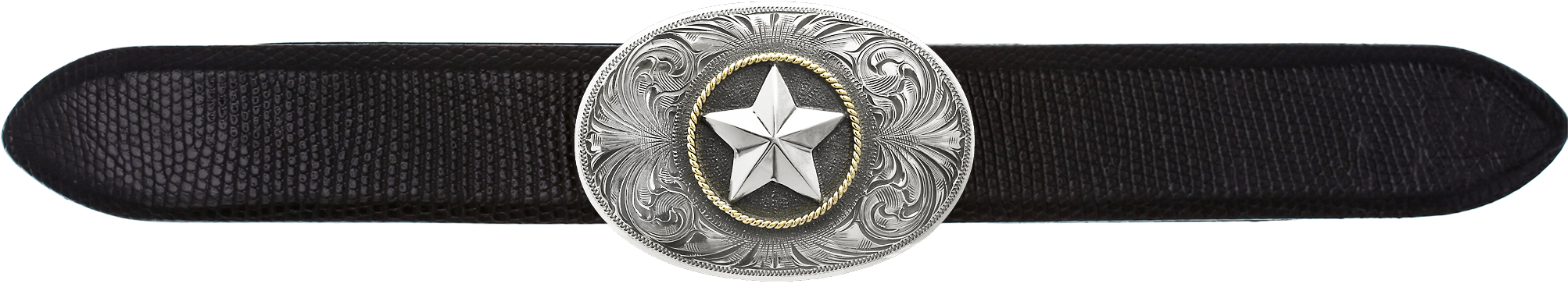 Hunt 1801 Silver Star Trophy Buckle (2272x617), Png Download