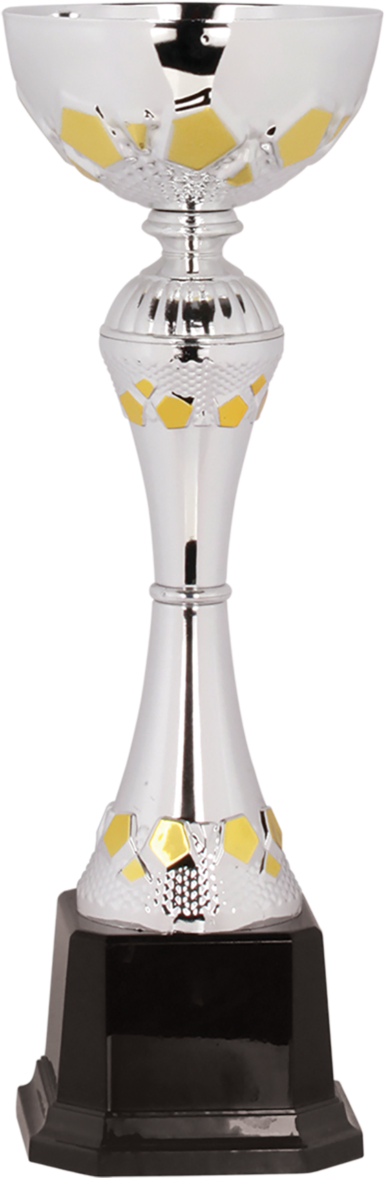 Silver & Gold Metal Cup Trophy - Trophy (1800x1800), Png Download