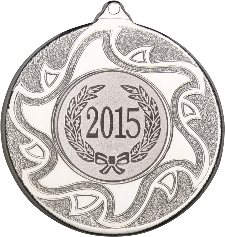 Silver 50mm Round Medal - Medal (1000x1000), Png Download